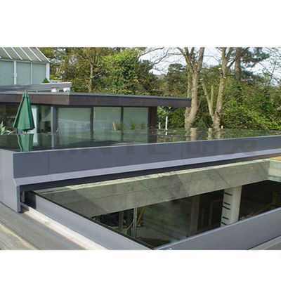 fenêtres de toit en aluminium à double verre trempé avec filetage d'écran en fibre de verre