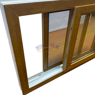 Fenêtres coulissantes en UPVC personnalisables avec motif d'ouverture horizontale et sélection de couleur