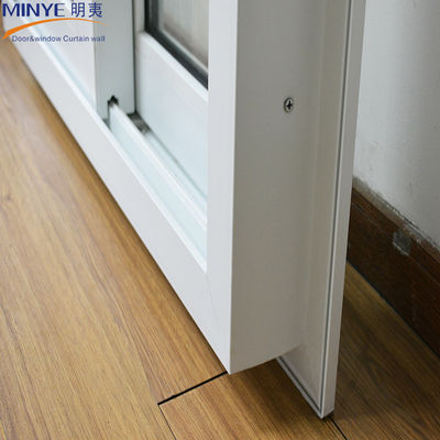 Fonction étanche au vent Double verre coulissant fenêtres verticales en UPVC avec avantage d'économie d'énergie