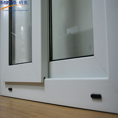 Fonction étanche au vent Double verre coulissant fenêtres verticales en UPVC avec avantage d'économie d'énergie