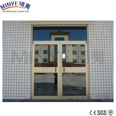 Porte d'entrée en aluminium à double ouverture latérale au sol à ressort Porte extérieure en aluminium
