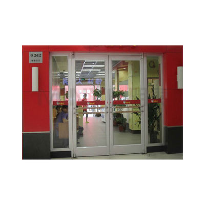 Porte pivotante avant de la boutique KFC avec verre de cadre en aluminium enduit de poudre et conception de ressort