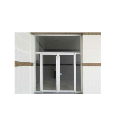 Porte pivotante avant de la boutique KFC avec verre de cadre en aluminium enduit de poudre et conception de ressort