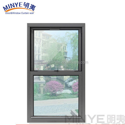 1Épaisseur de profil.4 mm Aluminium fenêtre coulissante vers le haut avec design de gril
