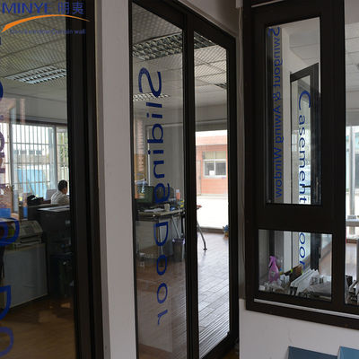 Portes coulissantes en aluminium de type écran de roulement Prix 300 PA Taux de pénétration de l'eau