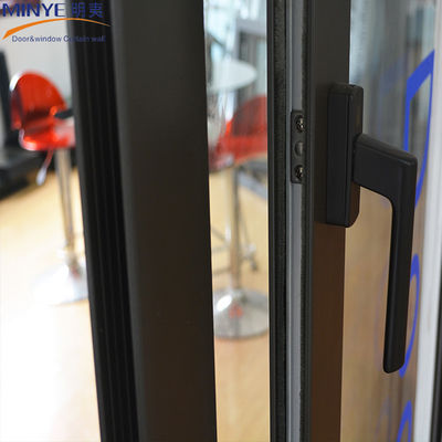Portes coulissantes en aluminium de type écran de roulement Prix 300 PA Taux de pénétration de l'eau
