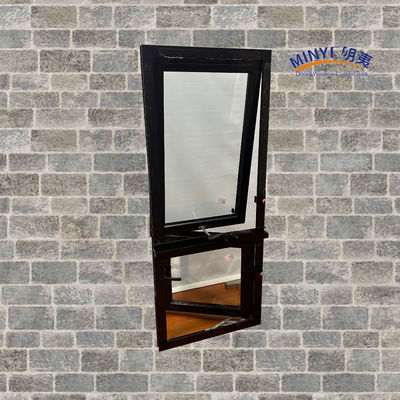 Fenêtre à double vitrage à profil en aluminium avec couleurs personnalisées