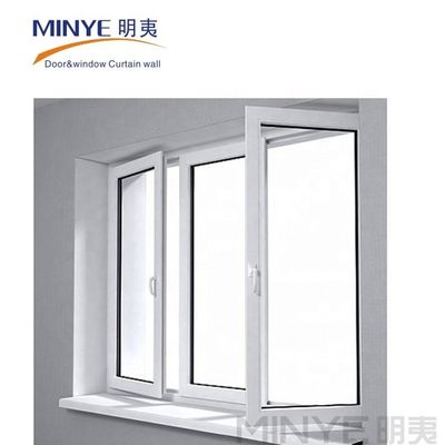 Modèle d'ouverture verticale cadre en UPVC et vitre isolant chaud fenêtre à coque insonorisée