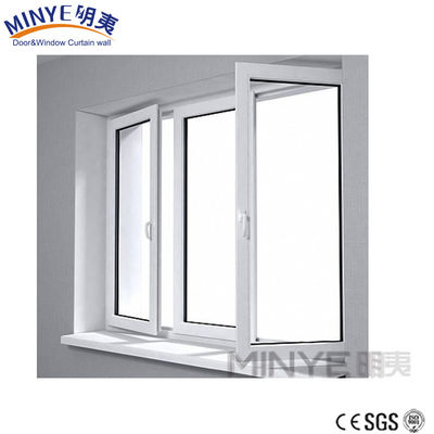 Modèle d'ouverture verticale cadre en UPVC et vitre isolant chaud fenêtre à coque insonorisée
