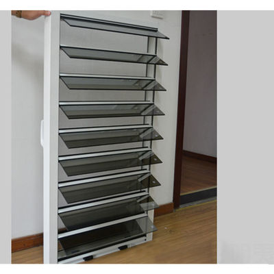 Design moderne revêtement en poudre Profil d'aluminium manuel Fermeture vitres de plantation de verre glacé