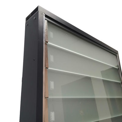 Design moderne revêtement en poudre Profil d'aluminium manuel Fermeture vitres de plantation de verre glacé