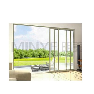 Porte coulissante en verre trempé à faible teneur en E avec grille pour des tailles personnalisées et un étanchéité supérieure