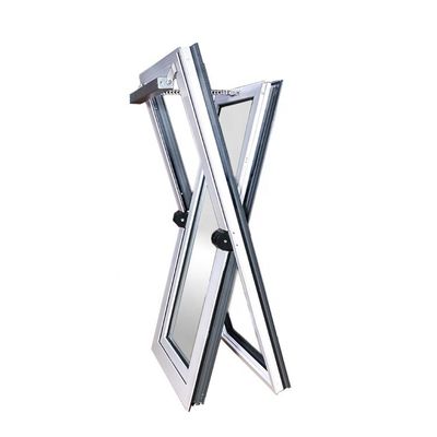 Vitrage trempé en alliage d'aluminium décoratif en centre pivot casement inclinaison et fenêtre tournante