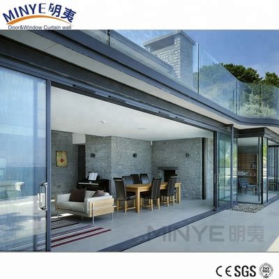Double/Triple/Quatre voies Portes modernes avec porte coulissante en verre