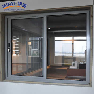 Fenêtres en verre coulissant en alliage d'aluminium double vitrage et portes à empilement pour un design moderne