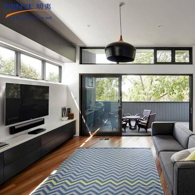 Fenêtres en verre coulissant en alliage d'aluminium double vitrage et portes à empilement pour un design moderne