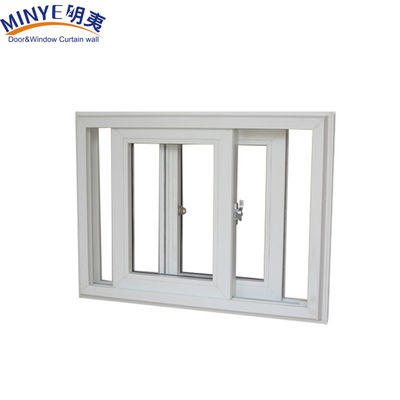 Cadre en plastique insonorisé UPVC/PVC Fenêtres coulissantes à double vitrage de couleur bois