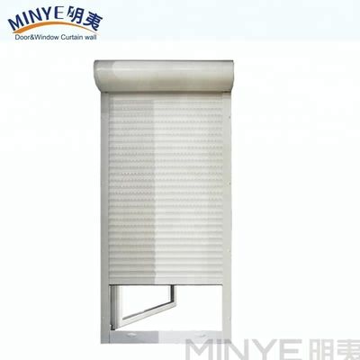 Fenêtre à volets roulants manuel de qualité commerciale avec profil aluminium de 3,0 mm d'épaisseur