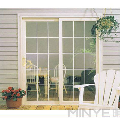 fenêtre coulissante en verre trempé en PVC/PVC avec grille décorative et fonction étanche au vent