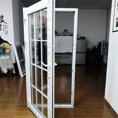 fenêtre coulissante en verre trempé en PVC/PVC avec grille décorative et fonction étanche au vent