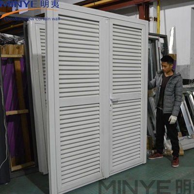 Fermeture à volets en alliage d'aluminium de conception fixe anti-vent avec matériel chinois ou allemand