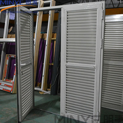 Fermeture à volets en alliage d'aluminium de conception fixe anti-vent avec matériel chinois ou allemand