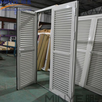 Fermeture à volets en alliage d'aluminium de conception fixe anti-vent avec matériel chinois ou allemand