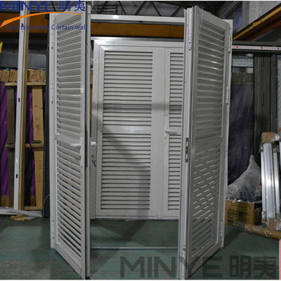 Fermeture à volets en alliage d'aluminium de conception fixe anti-vent avec matériel chinois ou allemand
