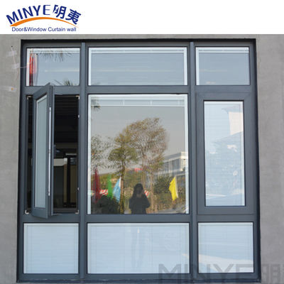 Design de bande de caoutchouc EPDM Moderne cadre en aluminium vitrine encastrée