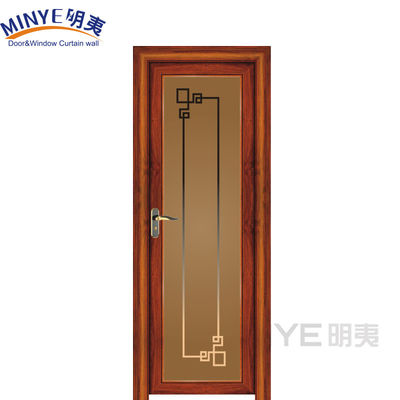 Porte intérieure en double vitrage double vitrage trempé avec cadre en PVC et décoration