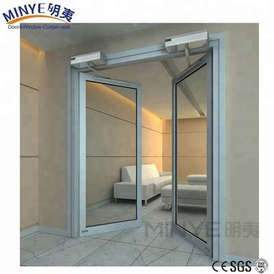 Portes en verre commercial incendiaire avec un design élégant sans cadre et une surface finie