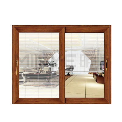 Porte coulissante en aluminium d'entrepôt et fenêtres à double vitrage avec caractéristique d'isolation thermique
