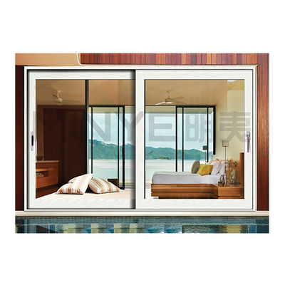 Porte coulissante en aluminium d'entrepôt et fenêtres à double vitrage avec caractéristique d'isolation thermique