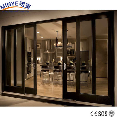 Porte coulissante en aluminium d'entrepôt et fenêtres à double vitrage avec caractéristique d'isolation thermique