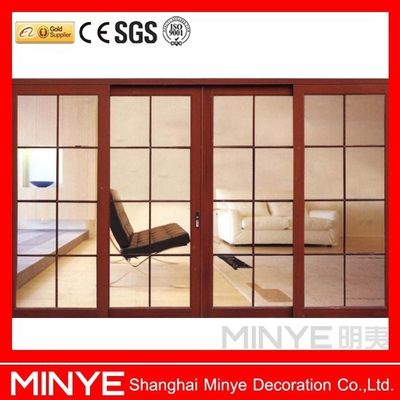 Porte coulissante en aluminium d'entrepôt et fenêtres à double vitrage avec caractéristique d'isolation thermique