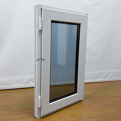 Rameau en plastique double fenêtre vitrée fenêtre en PVC pour le marché résidentiel de l'Amérique