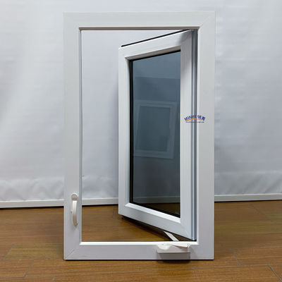 Rameau en plastique double fenêtre vitrée fenêtre en PVC pour le marché résidentiel de l'Amérique