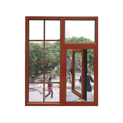 Modern Style Swing Open Aluminium Double vitrage vitrage avec les modèles de gril