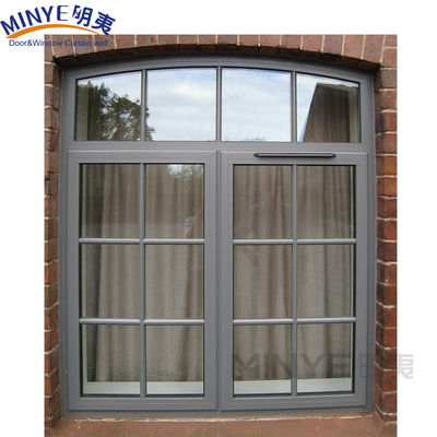 Portes de fenêtres de gril en fer pour fenêtres en verre moderne