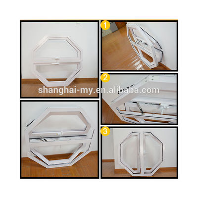 5 mm-12 mm vitre en forme de cercle en double panneau balançant la fenêtre ronde fenêtre encastrée pour le flux d'air et l'esthétique