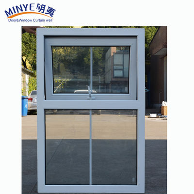Cadre en UPVC et style de conception moderne Double vitrage trempé Fenêtre de auvent en blanc