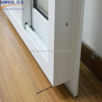 Porte coulissante en verre de cuisine en UPVC étanche avec porte intérieure en PVC finie