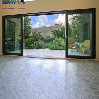 Portes coulissantes en aluminium de surface finie pour les intérieurs en verre insonorisé