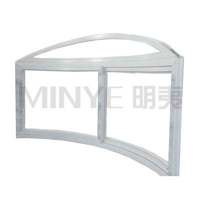 Conception de fenêtre d'angle de balcon en aluminium avec ouverture horizontale et cadre en verre trempé