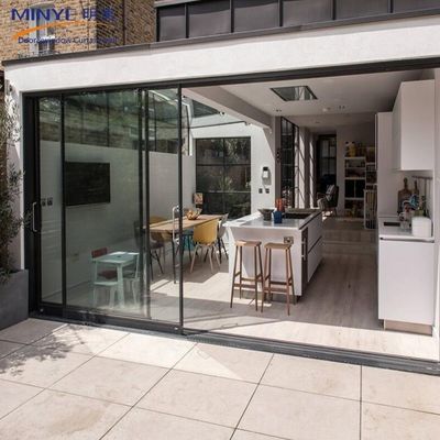 Porte en verre en aluminium commercial avec conception à faible tracé et spécifications en verre 5mm-12mm