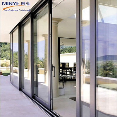 Porte en verre en aluminium commercial avec conception à faible tracé et spécifications en verre 5mm-12mm