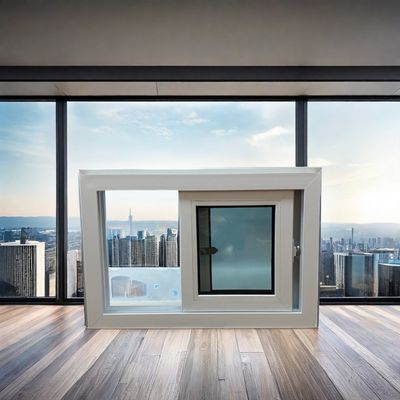 Fenêtre coulissante en PVC noir à l'extérieur et blanc à l'intérieur pour des performances étanches