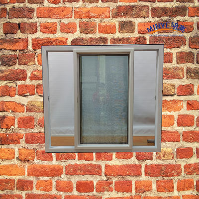 Modern Louver fenêtre coulissante en UPVC avec double couleur de verre E bas et matériel allemand