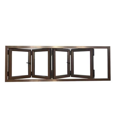 6063 T-5 Thermal Break Aluminium Frame Double vitrage Accordeon fenêtre pour la performance