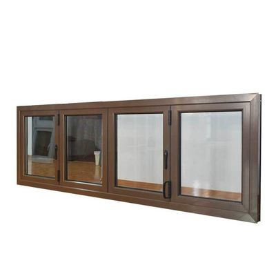 6063 T-5 Thermal Break Aluminium Frame Double vitrage Accordeon fenêtre pour la performance
